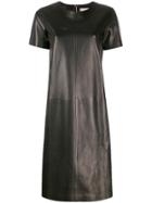 Bottega Veneta Plongé Leather Dress - Black