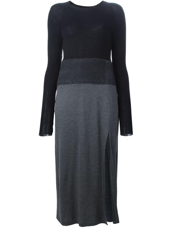 Neil Barrett Colour Block Sweater Dress, Women's, Size: 44, Black, Polyamide/viscose/wool/virgin Wool