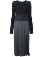 Neil Barrett Colour Block Sweater Dress, Women's, Size: 44, Black, Polyamide/viscose/wool/virgin Wool