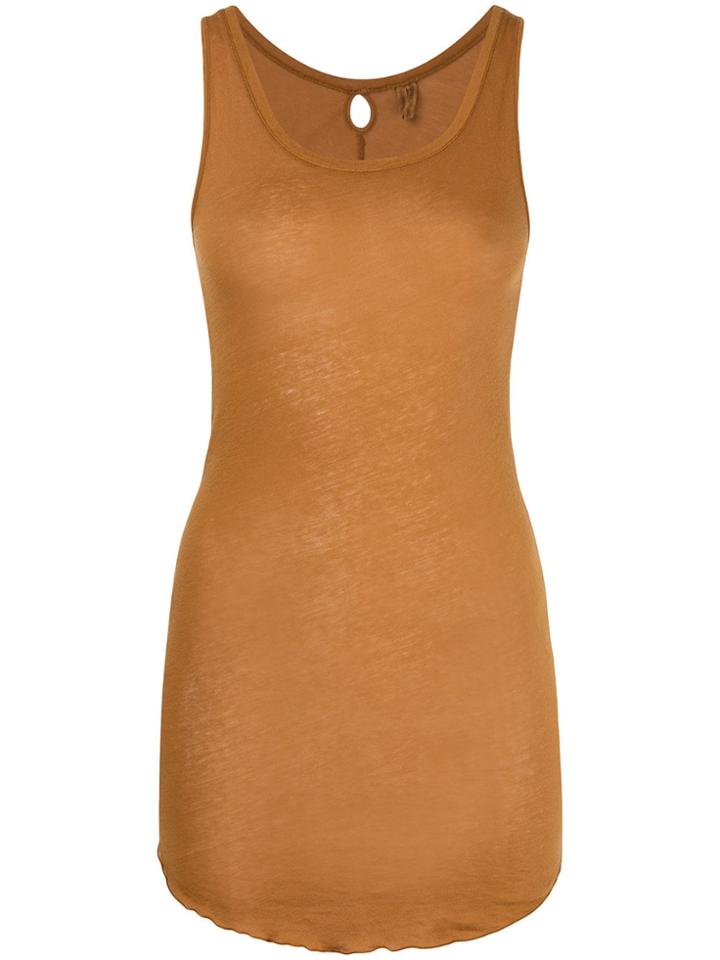 Humanoid Scoop Neck Tank Top - Brown