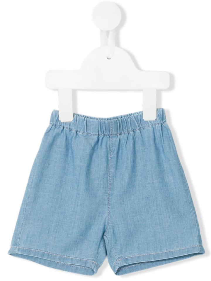 Knot - Chambray Shorts - Kids - Cotton - 1 Mth, Blue