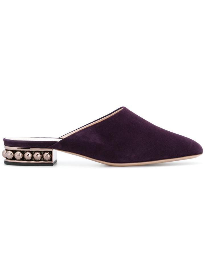 Nicholas Kirkwood Casati Pearl Mules - Pink & Purple