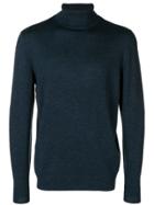 A.p.c. Knitted Roll Neck Sweater - Blue