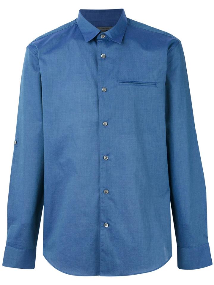 John Varvatos - Classic Shirt - Men - Cotton - Xl, Blue, Cotton