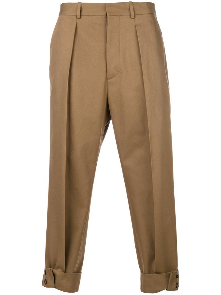 Marni - Cuffed Chino Trousers - Men - Cotton - 50, Brown, Cotton