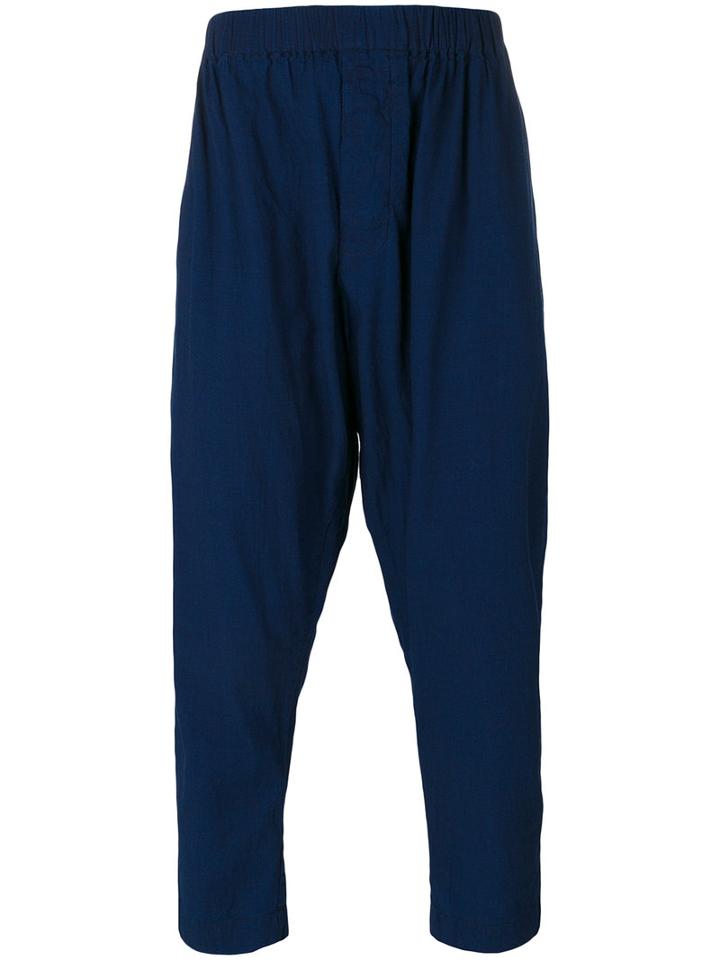 Casey Casey - Cropped Trousers - Men - Cotton - L, Blue, Cotton