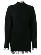 Alanui Balloon Sleeve Knit Ws Dress - Black