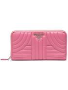 Prada Quilted Leather Wallet - Pink & Purple