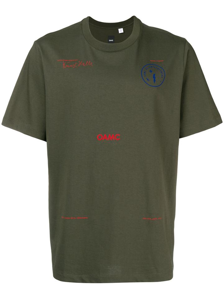Oamc Front Printed T-shirt - Green