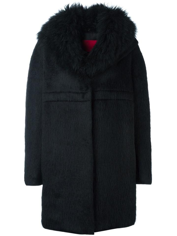 Moncler Long Sleeve Cocoon Coat - Black