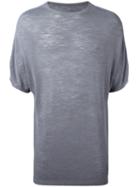 Onebyme - Knit T-shirt - Men - Linen/flax/viscose - 4, Grey, Linen/flax/viscose