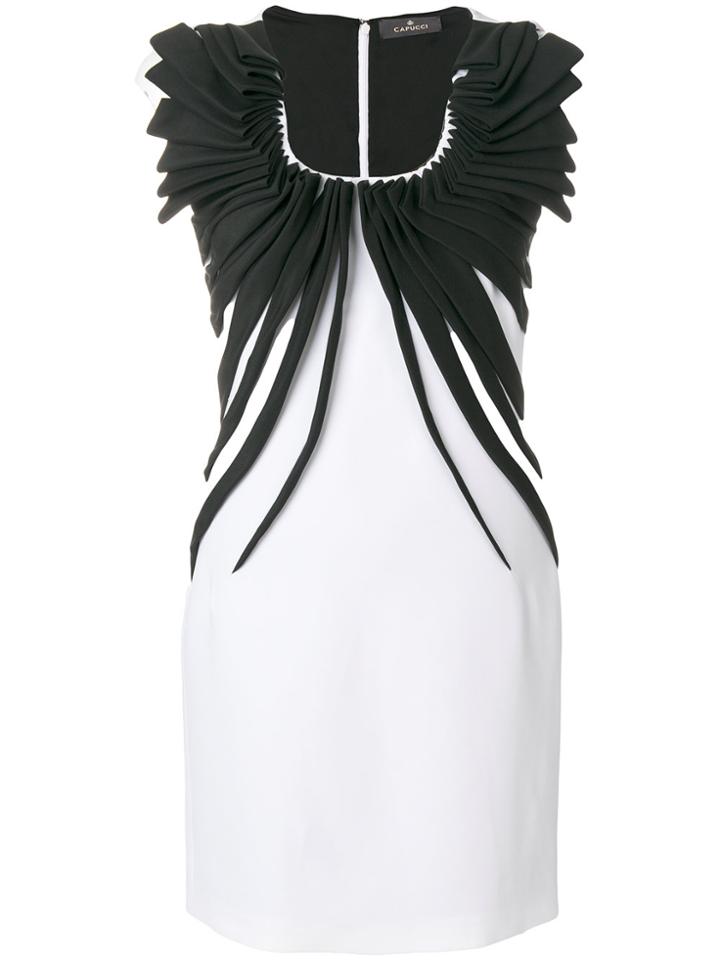 Capucci Gathered Trim Mini-dress - White