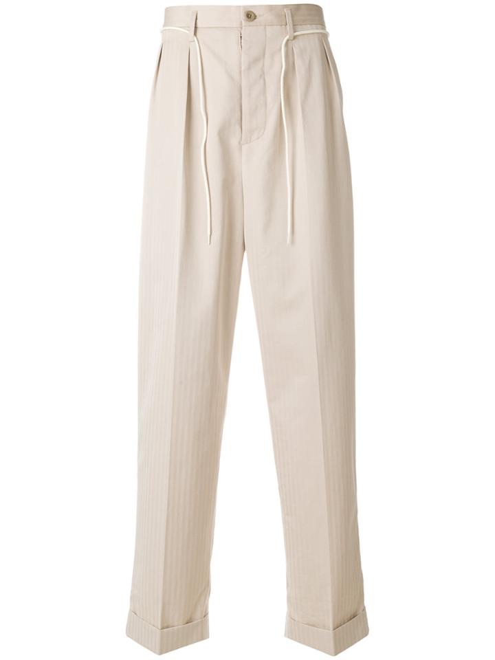 Maison Margiela High-waisted Chinos - Nude & Neutrals