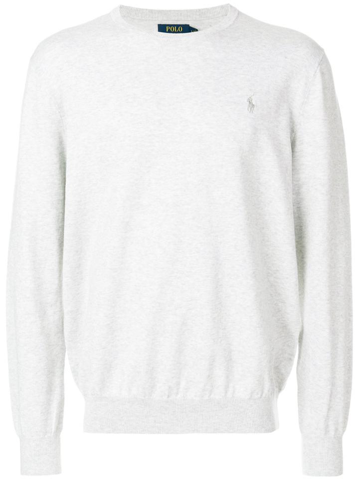 Polo Ralph Lauren Crew Neck Logo Jumper - Grey