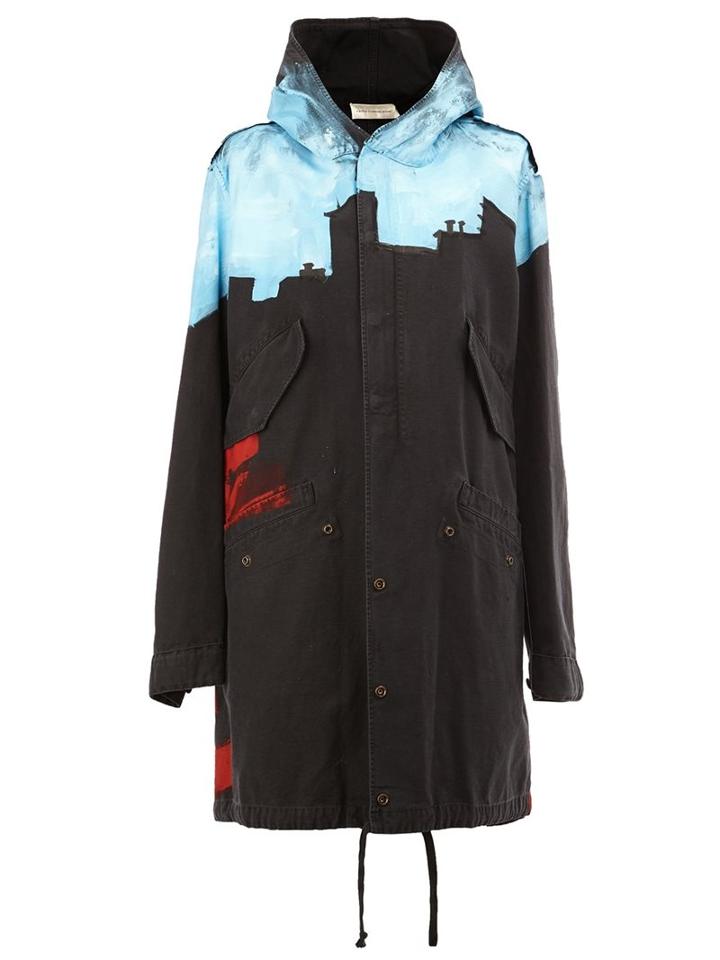 Faith Connexion Printed Parka, Women's, Size: Xs, Black, Cotton
