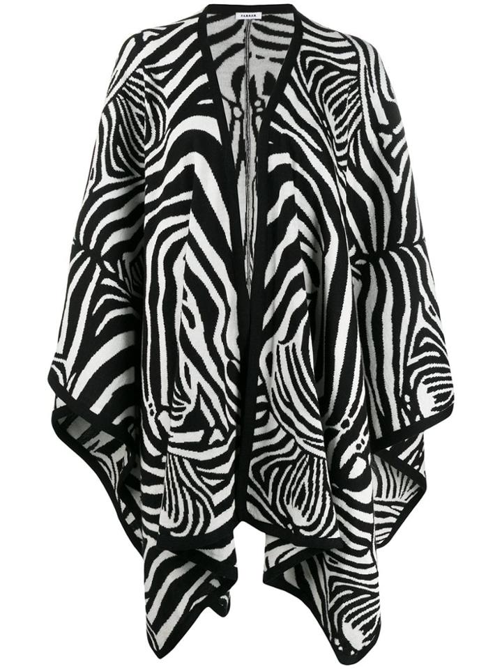 P.a.r.o.s.h. Zebra Print Flared Cardigan - White