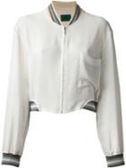 Jean Paul Gaultier Vintage Sheer Bomber Jacket, Women's, Size: Medium/large, White
