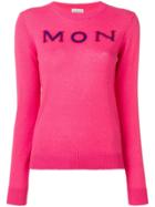 Moncler Logo Embroidered Sweater - Pink