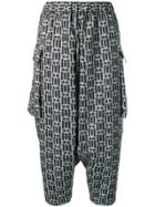 Comme Des Garçons Comme Des Garçons Printed Baggy Trousers - Green