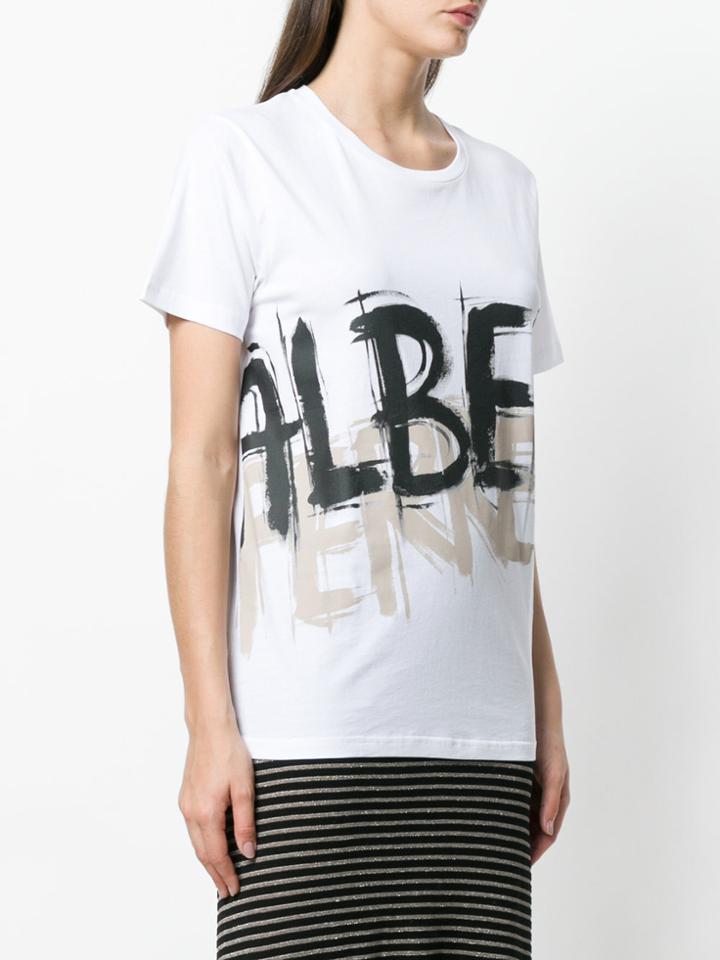 Alberta Ferretti Logo Print T-shirt - White