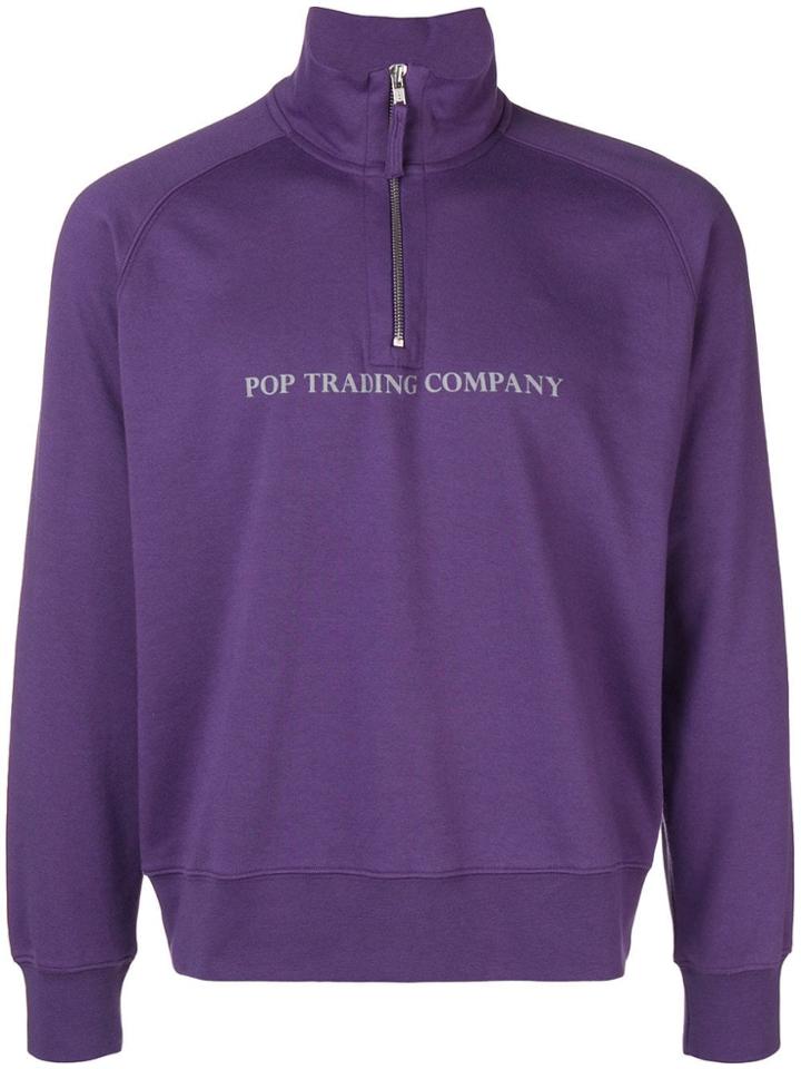 Pop Trading International Logo Printed Sweatshirt - Purple