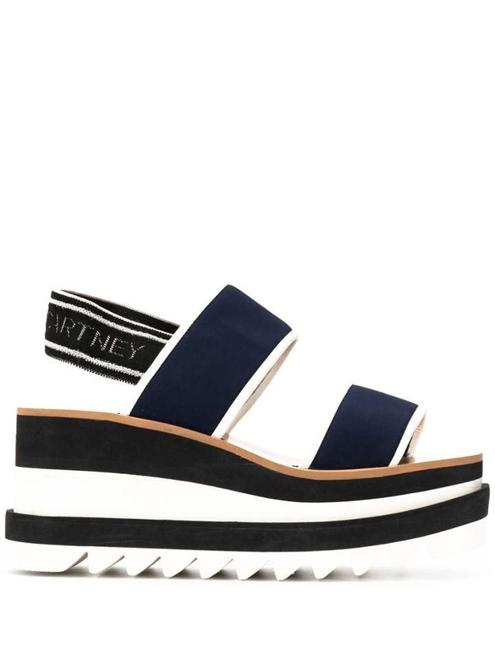 Stella Mccartney Elyse Slingback Platform Sandals - Blue