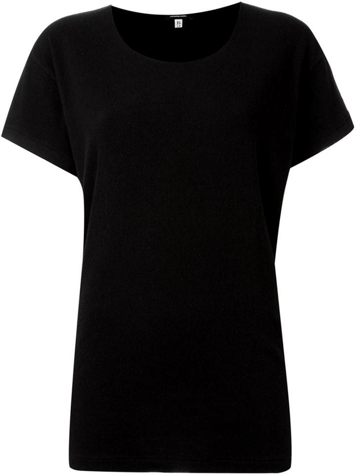 R13 Raw Edge T-shirt, Women's, Size: S, Black, Cotton/spandex/elastane