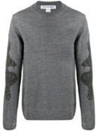 Comme Des Garçons Shirt Contrast Knit Jumper - Grey