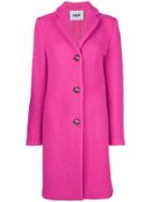 Msgm Textured Single Breast Coat - Pink & Purple