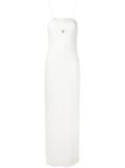 Alexander Wang Sheer Panel Evening Slip Dress, Women's, Size: 2, White, Nylon/spandex/elastane/acetate/viscose