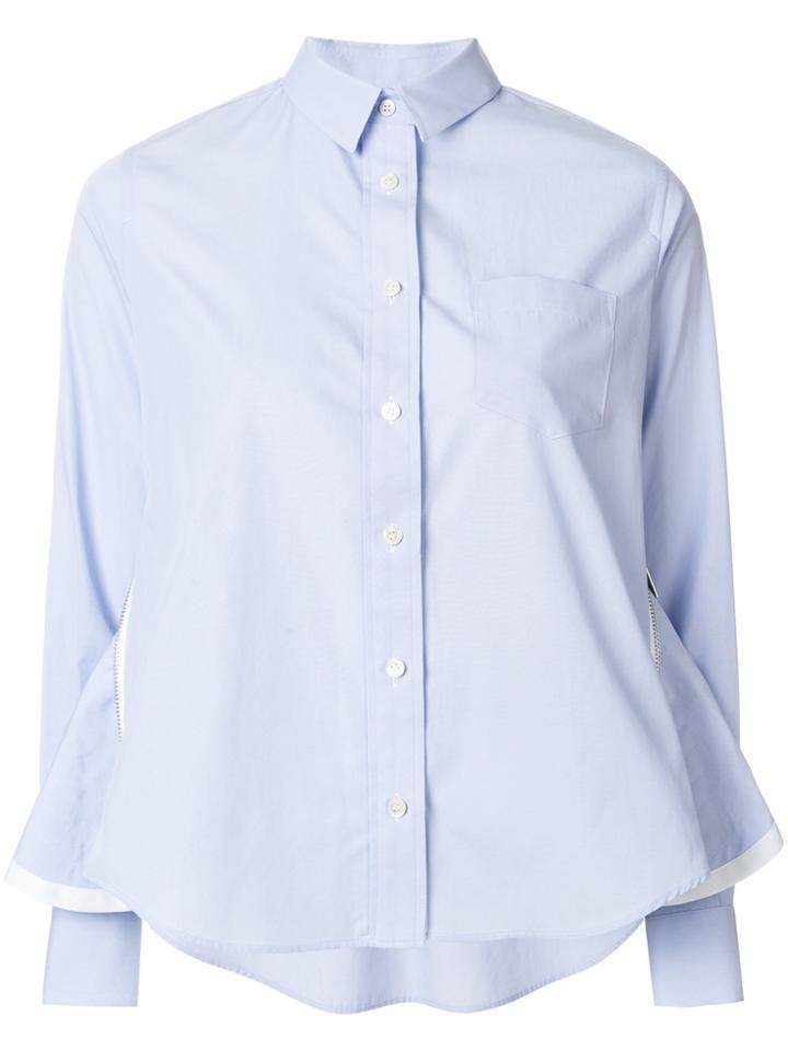 Sacai Zipped Vent Shirt - Blue