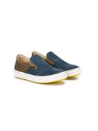Fendi Kids Ff Logo Slip-on Sneakers, Boy's, Size: 33, Blue