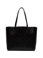 Stella Mccartney Black Monogram Small Perforated Faux Leather Tote
