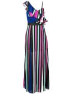 Liu Jo Striped Maxi Dress - Black