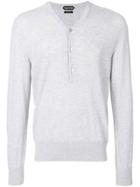 Tom Ford Henley Sweater - Grey