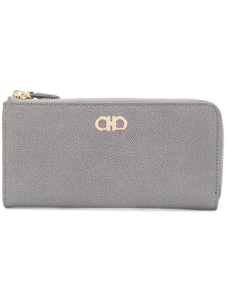 Salvatore Ferragamo Calf Leather Purse - Grey