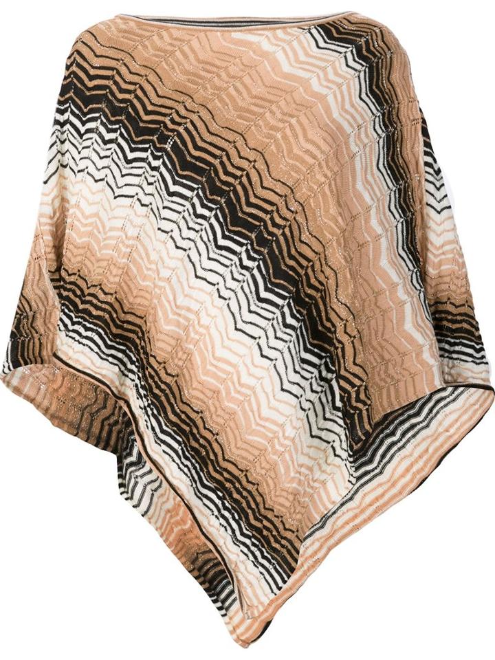 Missoni Jacquard Cape, Women's, Nude/neutrals, Acrylic/cashmere/wool