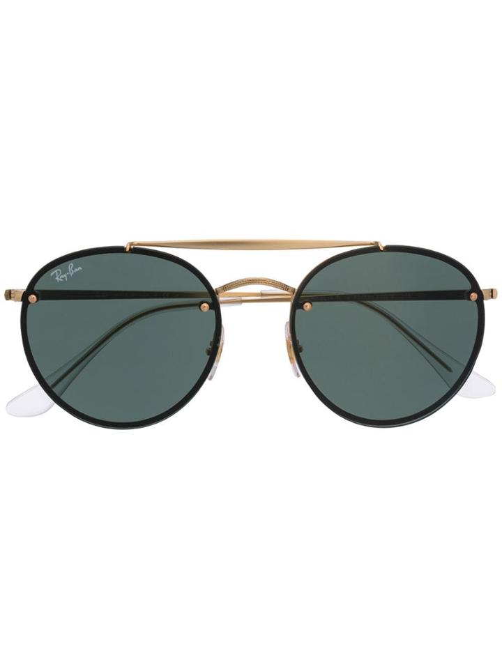 Ray-ban Blaze Round Frame Sunglasses - Gold