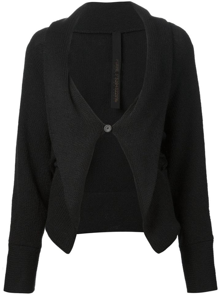 Forme D'expression One Button Cardigan - Black