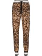 Dolce & Gabbana Leopard Print Sweatpants - Brown