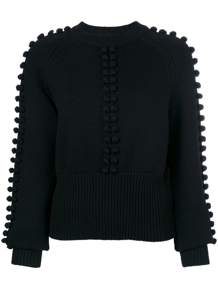 Chloé Pompom Knit Sweater - Black