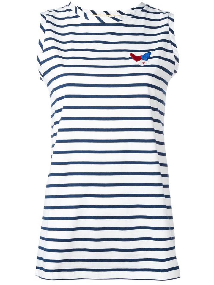 Être Cécile Striped Tank, Women's, Size: Medium, White, Cotton