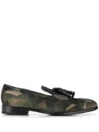 Jimmy Choo Foxley Patchwork Loafers - Green