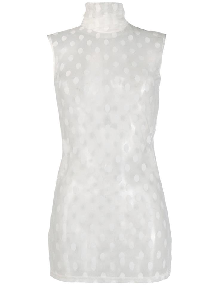 Styland Longline Sheer Vest - White