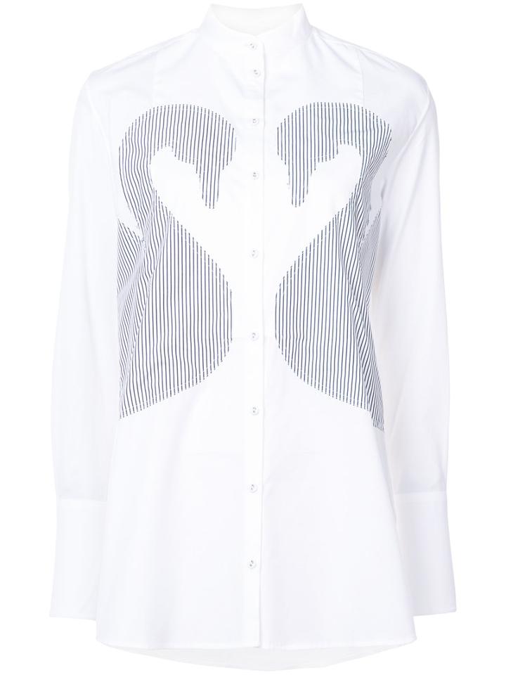 Victoria Victoria Beckham - Swan Print Shirt - Women - Cotton - 2, White, Cotton