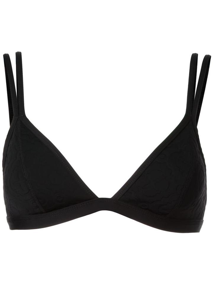 Duskii - 'ochre' Fixed Tri Bikini Top - Women - Neoprene - 10, Black