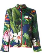 F.r.s For Restless Sleepers Tropical Print Blouse, Women's, Size: Medium, Silk