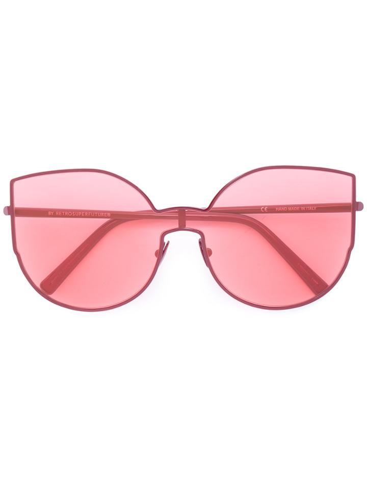Retrosuperfuture Oversized Sunglasses - Red