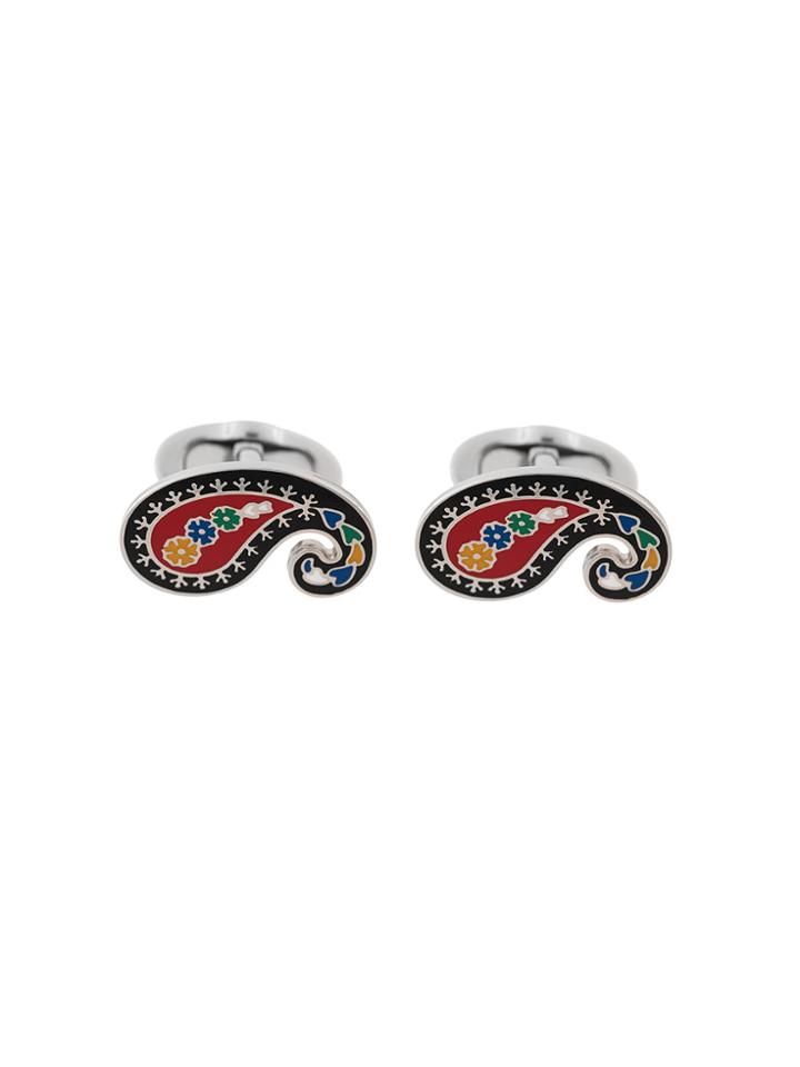 Etro Paisley Embellished Cufflinks - Black