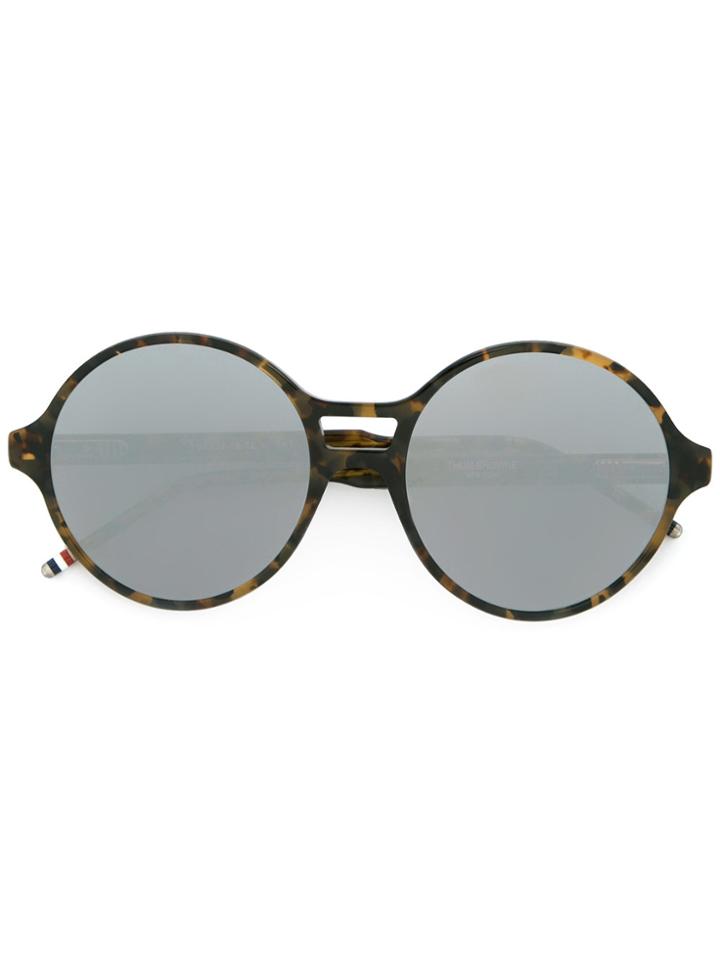 Thom Browne Eyewear Round Tokyo Tortoise Sunglasses - Black